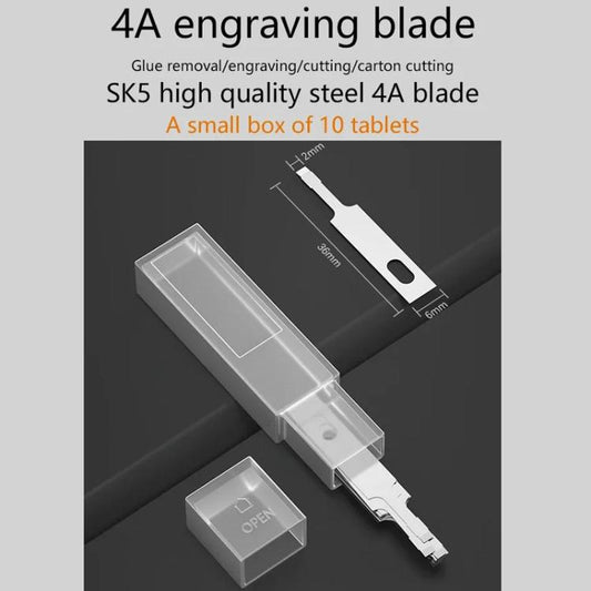 MaAnt M077 150pcs /Box Double-sided Flat Blade Cell Phone Repair Back Cover Removal Artistic Engraving Knife Blade, No. 4A, No. 4, No. 11, No. 16, No. 17