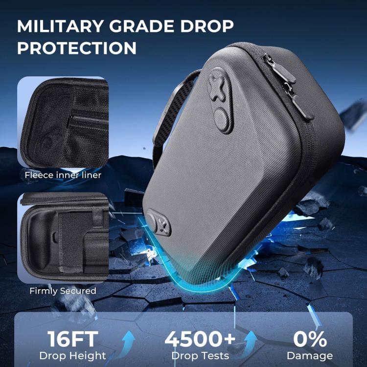 JYS Hard Carrying Case for ROG Xbox Ally/X Handheld Portable Travel Zipper Bag, JYS-X152 Black, JYS-X152 White