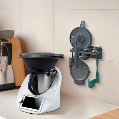 Support mural pour Thermomix TM31/TM5/TM6, organiseur d'accessoires, étagère de rangement peu encombrante avec crochets