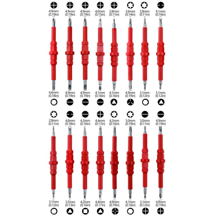 34 in 1 Manual Rubber-Coated Ratchet Screwdriver Repair Tool Set, 34 in 1