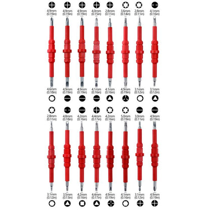 34 in 1 Manual Rubber-Coated Ratchet Screwdriver Repair Tool Set, 34 in 1