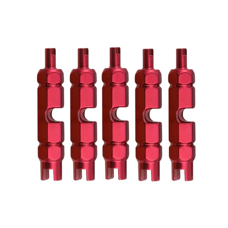 5 clés de démontage de noyau de valve de vélo polyvalentes, 5 pièces or, 5 pièces rouge, 5 pièces noir, 5 pièces violet