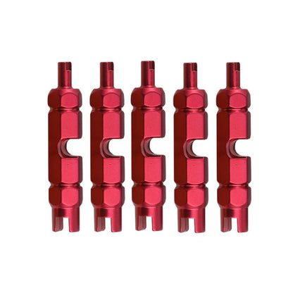 5 clés de démontage de noyau de valve de vélo polyvalentes, 5 pièces or, 5 pièces rouge, 5 pièces noir, 5 pièces violet