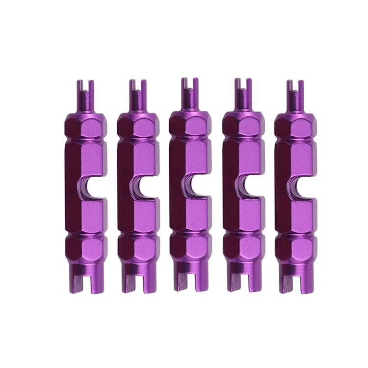 5 clés de démontage de noyau de valve de vélo polyvalentes, 5 pièces or, 5 pièces rouge, 5 pièces noir, 5 pièces violet