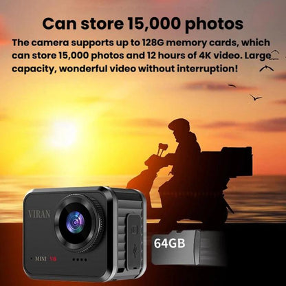 VIRAN Mini V8 Portable HD Action Camera Cycling Outdoor Dashboard Camera