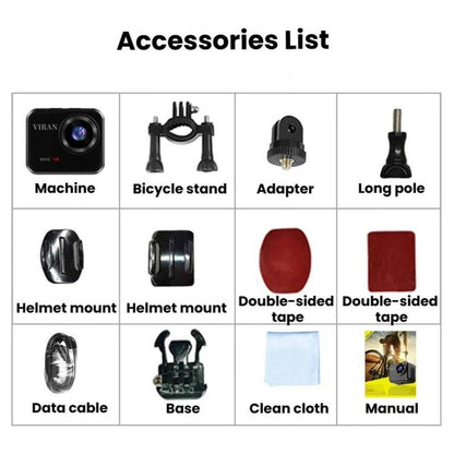 VIRAN Mini V8 Portable HD Action Camera Cycling Outdoor Dashboard Camera