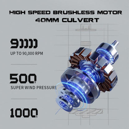 90000RPM High-Power Turbo Fan Outdoor Handheld Metal Fan Brushless High-Speed Pressure-Boosted Blower, X7 90000RPM