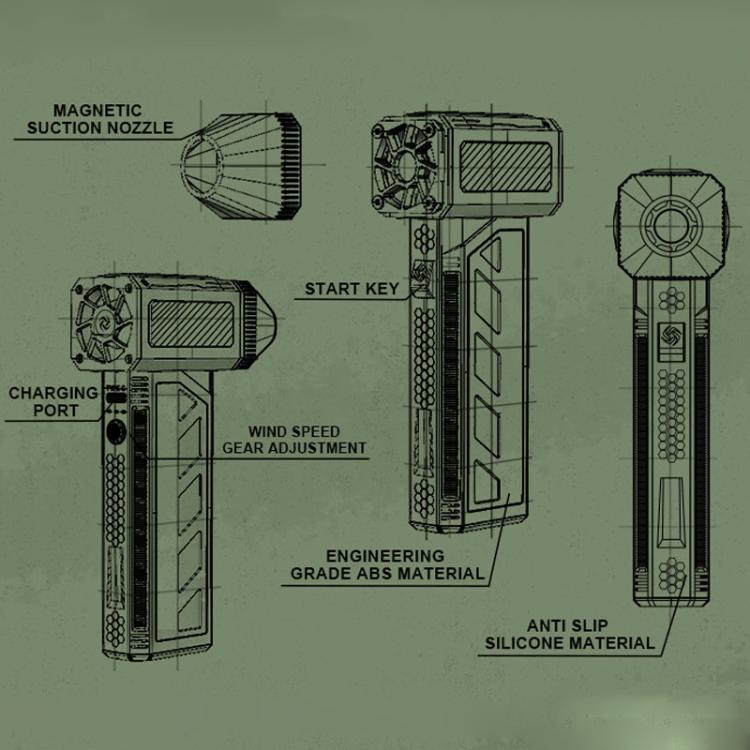F31 110000RPM High-Power Fan High-Speed Brushless Turbo 3-Speed Fan, F31 110000RPM