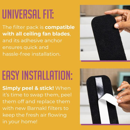 5pcs Electric Fan Blade Activated Carbon Air Filter Cotton With Adhesive, 25x9x0.3mm, 25x9x0.5mm