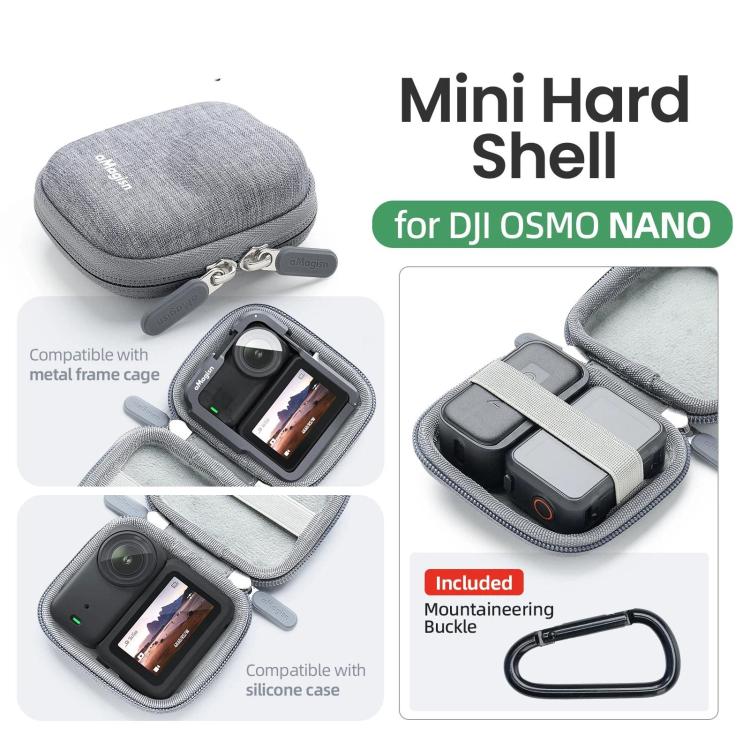 For DJI Osmo Nano Camera aMagisn Mini Hard Shell Case Compact Protective Pouch with Carabiner Clip