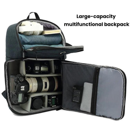 Großer Multifunktions-DSLR-Kamerarucksack, wasserdicht, blau