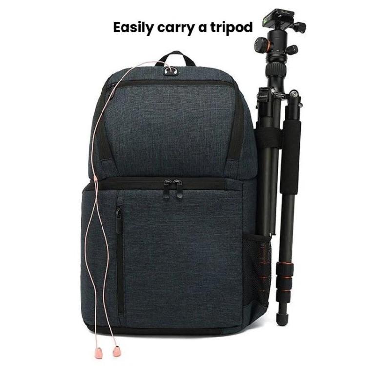 Large-Capacity Multi-Functional DSLR Camera Bag Waterproof Photography Backpack, Blue