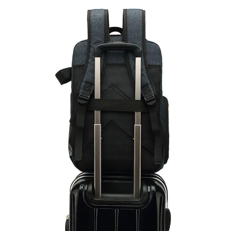 Large-Capacity Multi-Functional DSLR Camera Bag Waterproof Photography Backpack, Blue