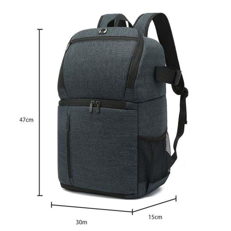 Large-Capacity Multi-Functional DSLR Camera Bag Waterproof Photography Backpack, Blue