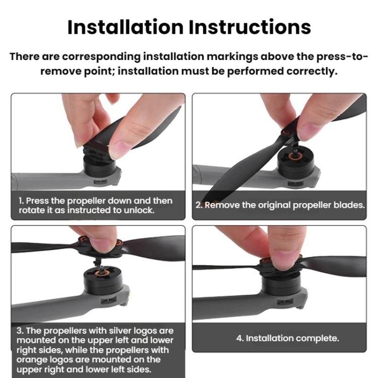 For DJI Mini 5 Pro BRDRC Drones Replacement Propellers, 2pairs, 4pairs