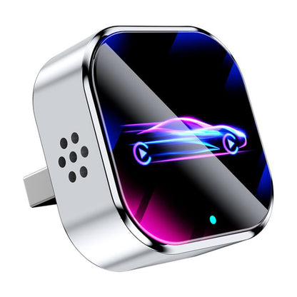 Q1A 2 In 1 Wireless Carplay/AndroidAuto Box Smart Portable In-Car Connectivity Box, Black Color Label, Black White Lable, Silver White Lable, Black Chromatic Car Badge, Silver Chromatic Car Badge, Gold Label Dual-Pocket Translator, Silver Color Lable