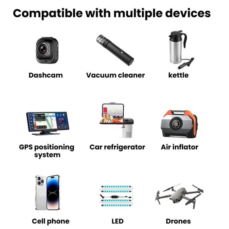 228W Car Cigarette Lighter Retractable Cable 3 In 1 Fast-Charging Car Charger With Independent Switches