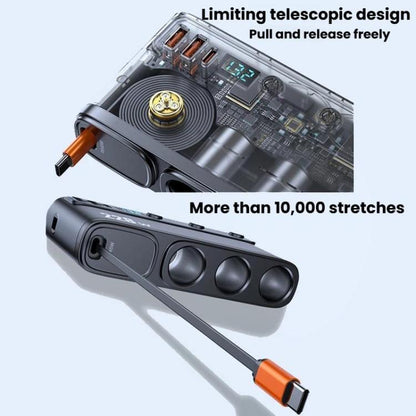 228W Car Cigarette Lighter Retractable Cable 3 In 1 Fast-Charging Car Charger With Independent Switches