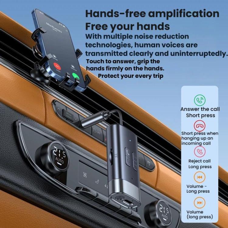 G76 Bluetooth 5.4 Receiver Transmitter Car AUX Adapter