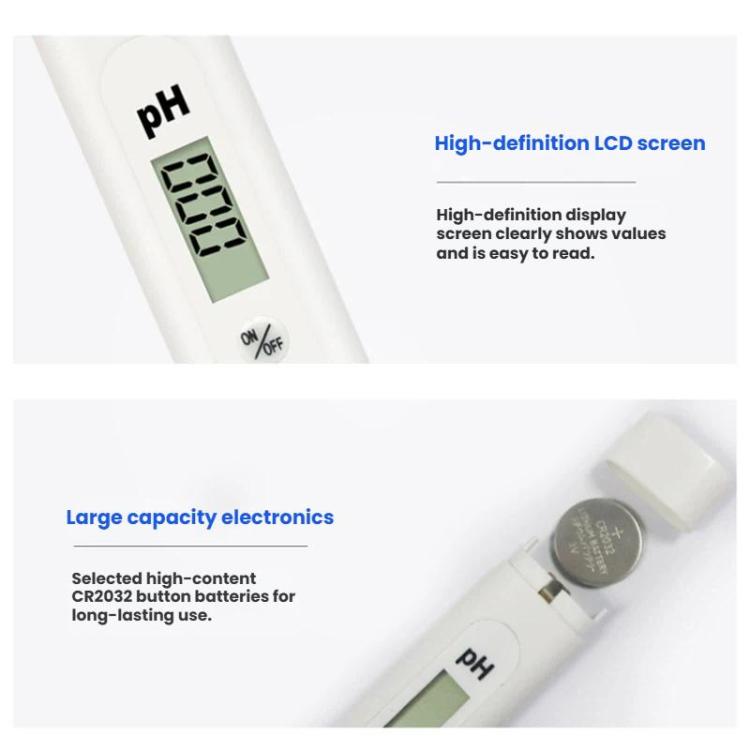 pH Meter with Auto Calibration & High Accuracy Digital Water Quality Tester