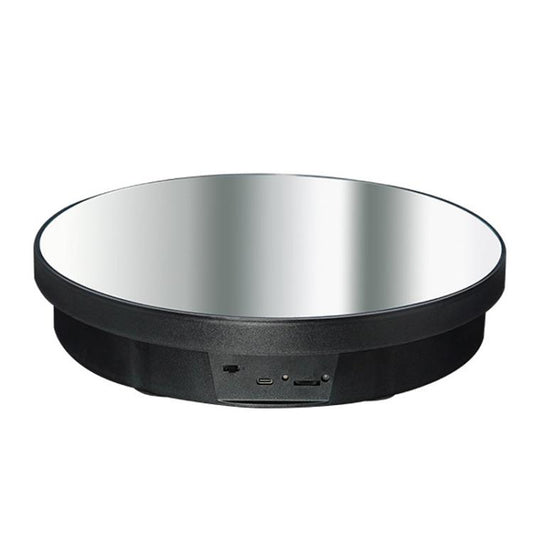 Multi-Purpose Mirror Electric Rotating Disc Battery / USB Powered Photography Live Display Stand, 32cm, 40cm