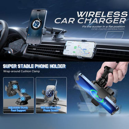 5W-15W Air Vent Car Wireless Charging Mount Smart Sensor Mount For Phone Charging