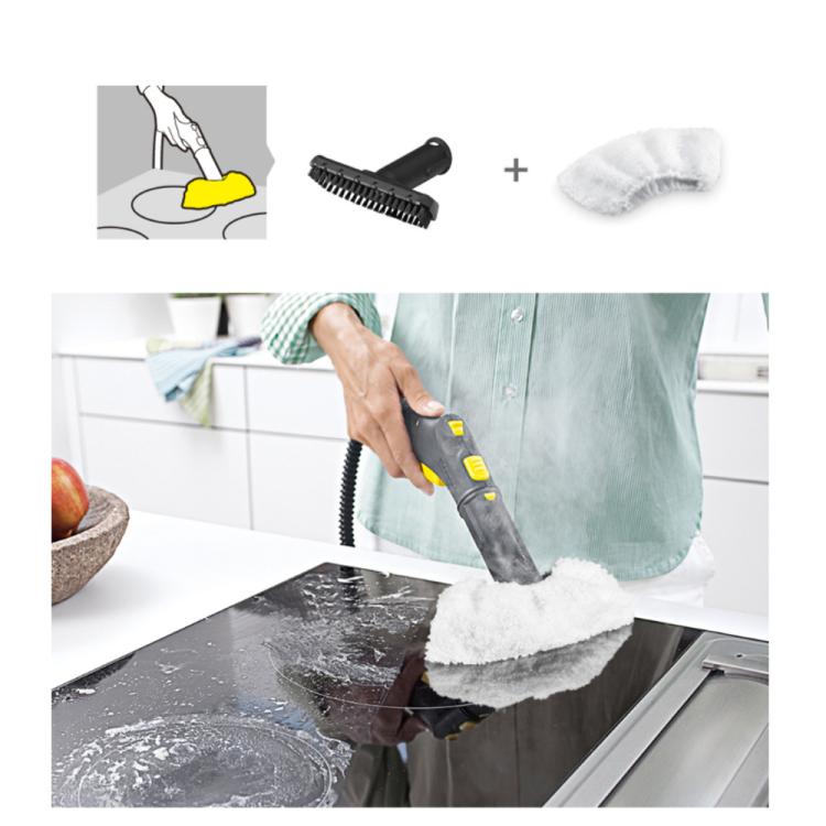 Replacement Parts For Karcher Steam Cleaner Heads, 1 Handheld Brush, 1 Handheld Brush + 2 Steam Stirrers, 1 Handheld Brush + 4 Steam Stirrers