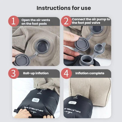 TRAELSKY  Waterproof Environmental Shopping Bag Organizer Inflatable 2 in 1 Inflatable Bag, Large
