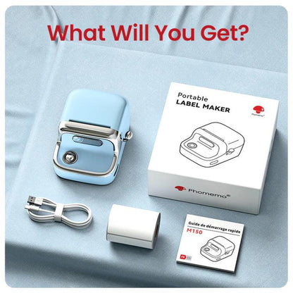 Phomemo M150 Bluetooth Thermal Printer Rechargeable Inkless Barcode Label Maker