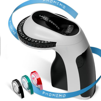 Phomemo E975 Portable Mechanical Embossing Label Maker 9mm Printing Width, With 3 Tapes Pink, With 3 Tapes Green, With 3 Tapes Blue, With 3 Tapes Black, With 6 Tapes Pink, With 6 Tapes Green, With 6 Tapes Blue, With 6 Tapes Black