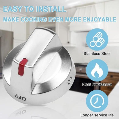 DG64-00473A Replacement Gas Range Knobs for Samsung NX58 Series Ovens NX58H5600SS, NX58J7750SS, NX58M6850SS & More