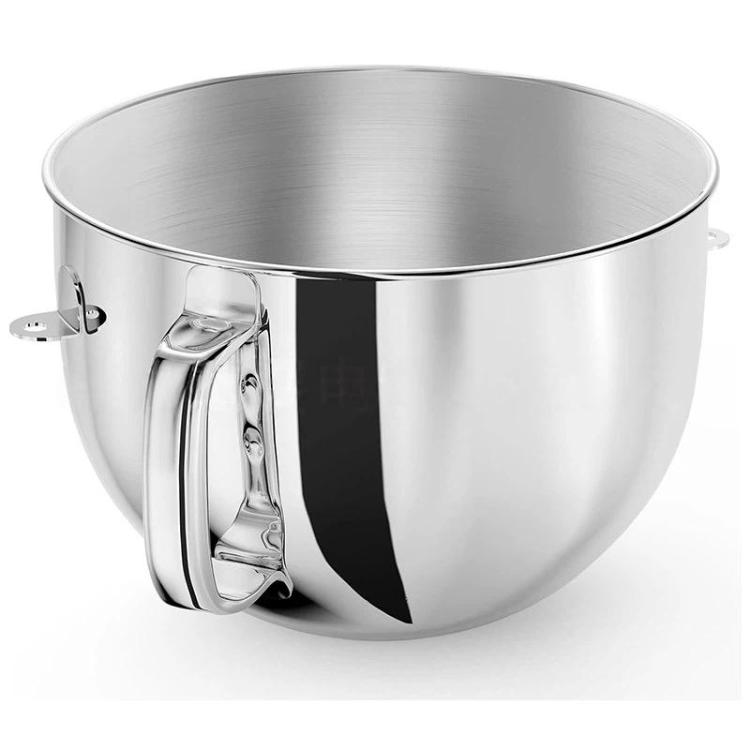 6QT Stainless Steel Mixing Bowl For KitchenAid 5QT Pro/6QT/6QT Pro/7QT/7QT Pro Lift Stand Mixers, 6QT Mixing Bowl