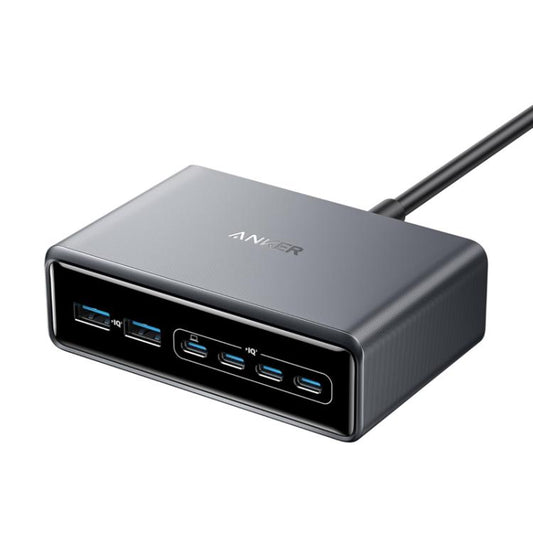 Prime 200W Gallium Nitride Desktop Charger 4 Type-C+2 USB 6 Ports Charging Stand, US Plug, A2683