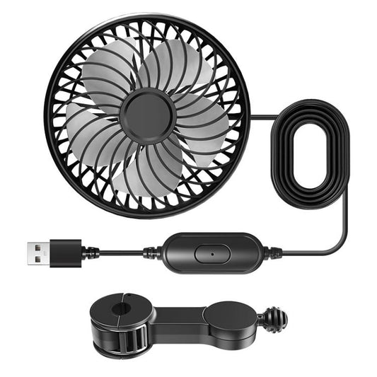 Ventilateur silencieux USB à trois vitesses réglables pour voiture arrière