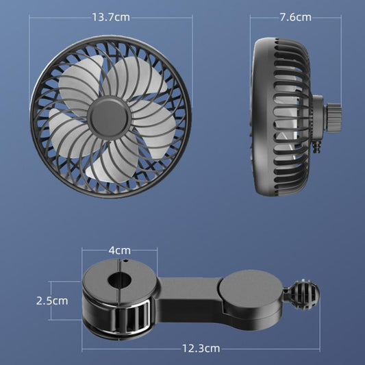 Ventilateur silencieux USB à trois vitesses réglables pour voiture arrière