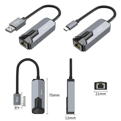 JINGHUA 2.5G Wired Network Adapter RJ45 Laptop HUB