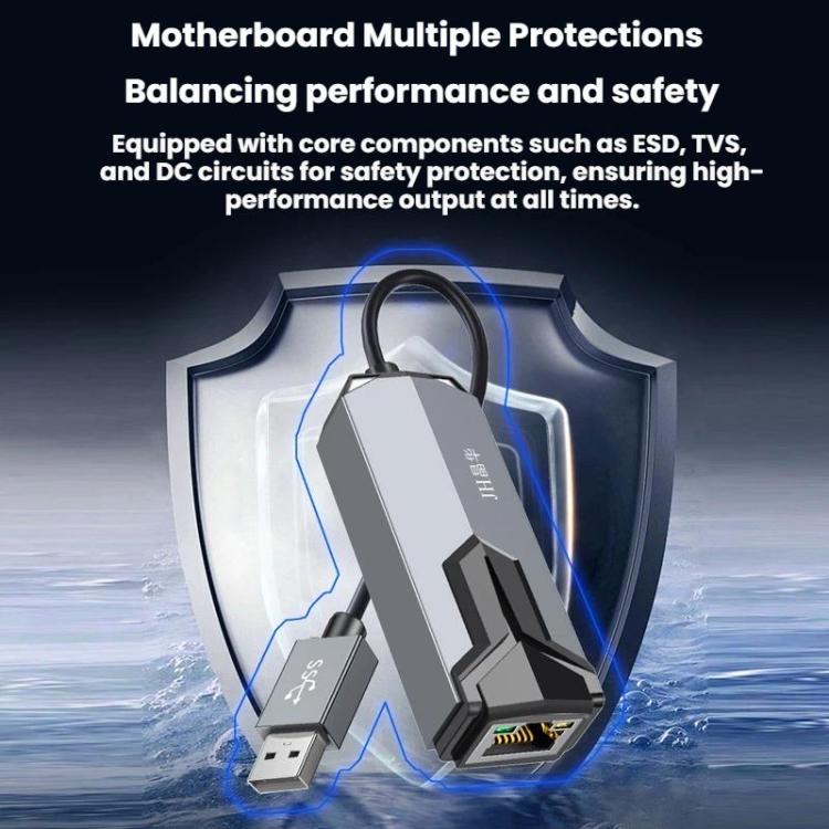 JINGHUA 2.5G Wired Network Adapter RJ45 Laptop HUB