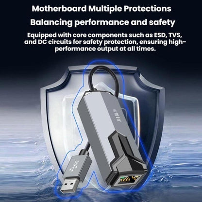 JINGHUA 2.5G Wired Network Adapter RJ45 Laptop HUB