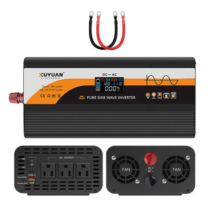 XUYUAN 12V / 24V To 110V Pure Sine Wave Inverter Power Inverter US Plug
