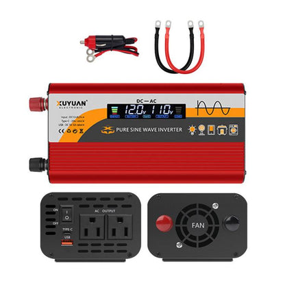 XUYUAN 12V / 24V To 110V Pure Sine Wave Inverter Power Inverter US Plug