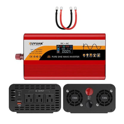 XUYUAN 12V / 24V To 110V Pure Sine Wave Inverter Power Inverter US Plug