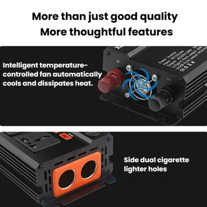 XUYUAN 12V / 24V To 220V Car Power Inverter LED Display Power Converter