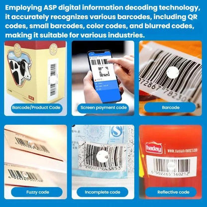 2D Ring Bluetooth Scanner Mini Wireless Barcode Scanner For Warehouse Logistics