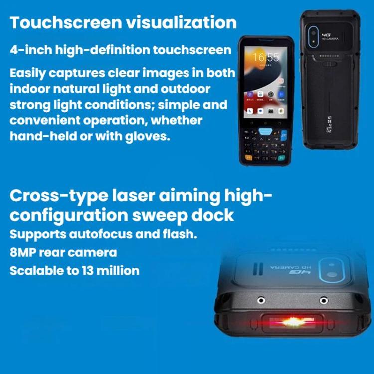 4 inch Android 13 Handheld Terminal Barcode Scanner Data Collector For Warehouse Logistics