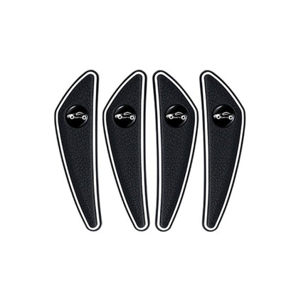 4pcs /Set Car Door Corner Anti-scratch Rearview Mirror Protectors, Black, Red, White, Gray, Luminous