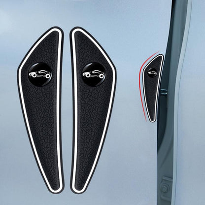 4pcs /Set Car Door Corner Anti-scratch Rearview Mirror Protectors, Black, Red, White, Gray, Luminous