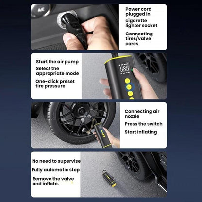 Pompe à air électrique portable filaire avec affichage numérique pour voiture