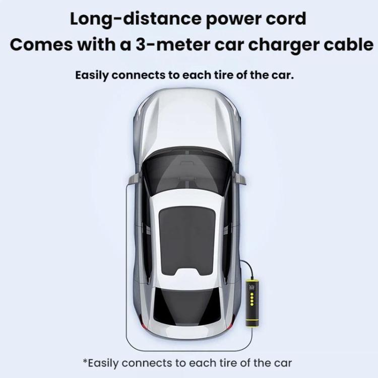 Pompe à air électrique portable filaire avec affichage numérique pour voiture