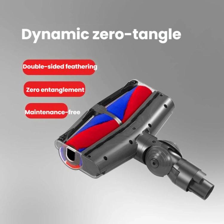 Dual Motor Soft Roller Cleaner Head For Dyson V7/V8/V10/V11/V15 Anti-Tangle Brush, Green Light Dust Reveal, E0008 For Dyson V7/V8/V10/V11/V15
