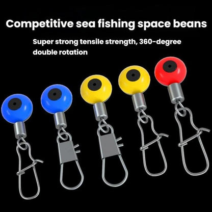 100 pièces Haricots d'espace de pêche Flotteurs de pêche en eau salée Accessoires de pêche, Broche, Amélioré